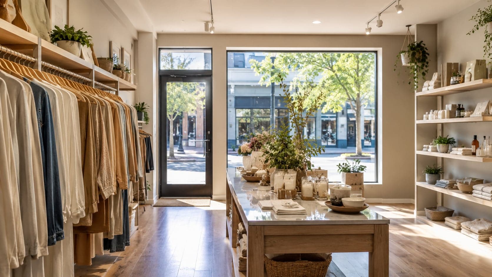 Boutique à la vitrine impeccable